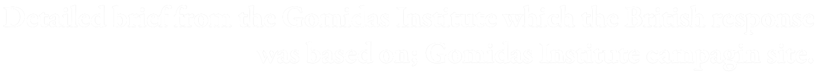 Detailed brief from the Gomidas Institute which the British response was based on
