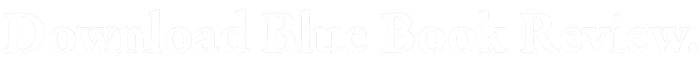 The Blue Book review